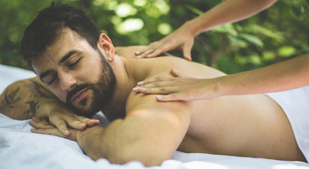 Removes all stress from his body.