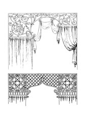 Retro illustration. Art ojects isolated.