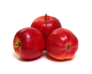 Red apple on white