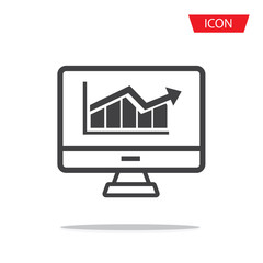 Graph bar graph vector icon,growing graph vector icon