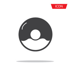 Donut icon vector isolated on white background.