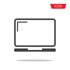 Laptop icon vector isolated on white background.