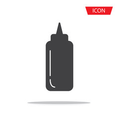 Sauce bottle icon vector isolated on white background.
