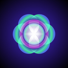 vector mandala sacred geometry illustration.