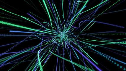 Fototapeta premium Abstract background with circles and lines. Different shades and thickness.