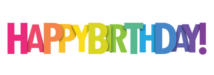 HAPPY BIRTHDAY! colorful typography banner