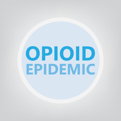 Opioid epidemic concept- vector illustration