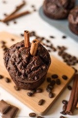 tasty chocolate muffin