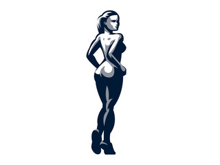 Woman fitness illustration.