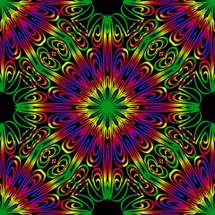 Design of a Geometric Flower seamless Pattern. vector. for wallpaper, flyer, book, brochure.