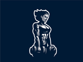 Obraz na płótnie Canvas Woman fitness illustration.