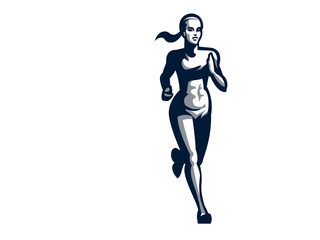 Woman fitness illustration.