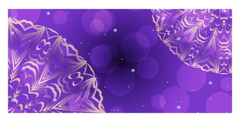 Floral Mandala Pattern. Vector Flyer Oriental Design.