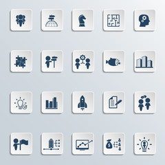 Training. Business training icon set. Vector.