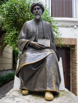Sculpture of Maimonides, medieval Sephardic Jewish philosopher, Cordoba, Spain