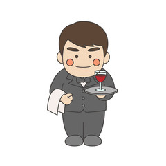 男性キャラクターウェイター