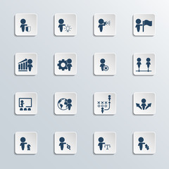 Business and management icon set