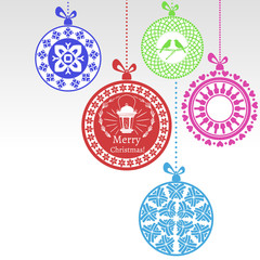 Vector Christmas decorations with ornament