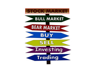 Stock Market Road Sign  