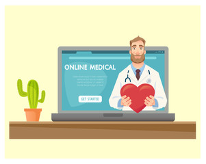 Online medicine concept