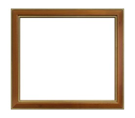 Fototapeta premium Wooden frame for paintings, mirrors or photo isolated on white background