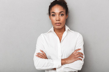 Confident african business woman wearing a shirt