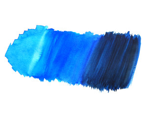 Dark blue and colorful watercolor paint on paper background.