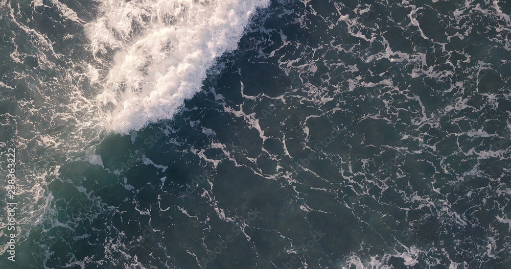 Wall mural sea aerial view, top view, amazing nature background. blue color of the water and beautifull bright.