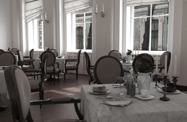 restaurant, interior visualization, 3D illustration