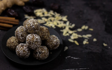 Vegan sweet delicious candy. Raw sweet ball