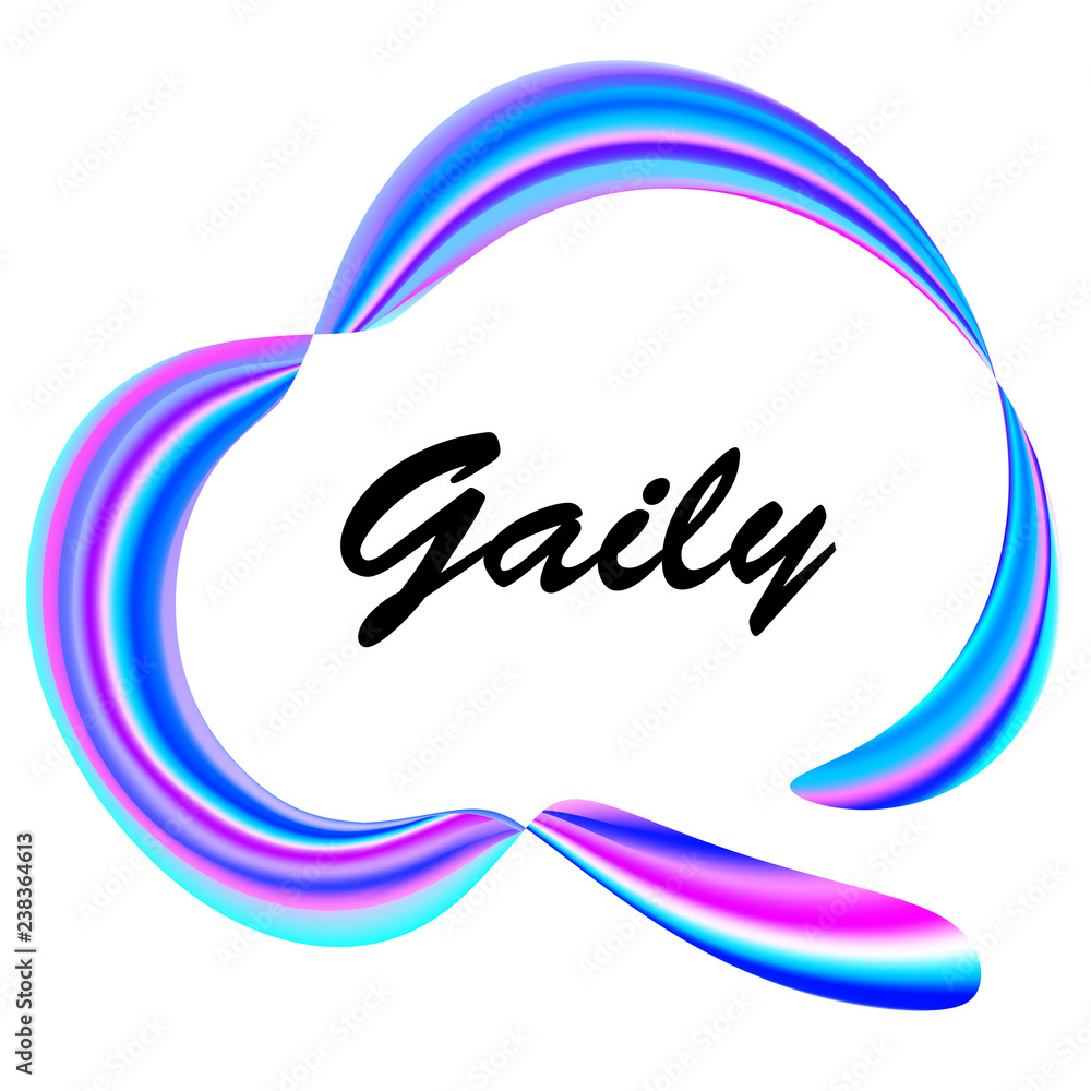 Poster multicolor rounded gaily frame on a white. vector shape