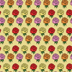 seamless pattern with roses