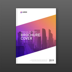 Fototapeta premium Annual report brochure cover design layout