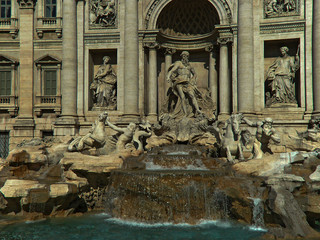 Fototapeta na wymiar Rome (Italy). Fontana di Trevi in the historic center of Rome