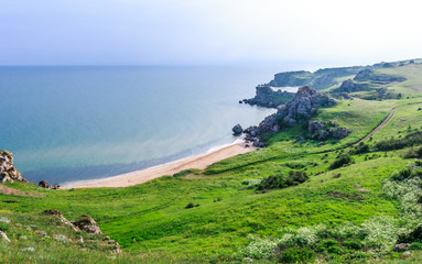 Sea coast. Coast of the Azov Sea, Crimea, Kerch, General Beaches.