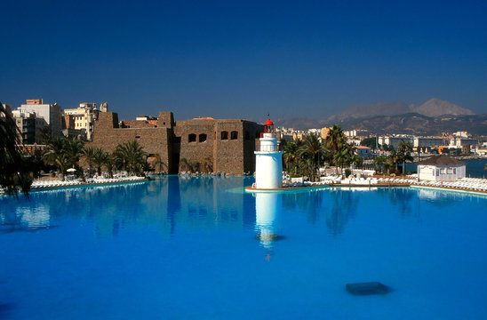 Ceuta (Spain). Saltwater pool inside the Maritime Park of the city of Ceuta