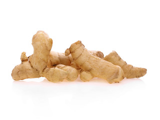 White turmeric on white background