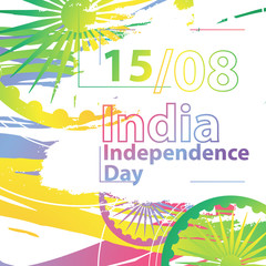 Fototapeta na wymiar 15th August India Independence Day Poster. Vector Illustration.