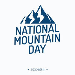 National mountain day concept