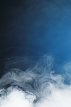 ice fog on blue background