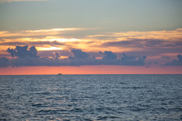 sunset over sea