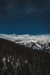 Rocky Mountains during winter