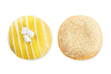 Donuts on a white background