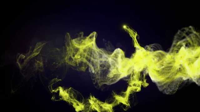 Magical Particles Ring Abstract Background, Animation, Rendering, Loop, 4k
