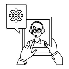 tablet assistance icon