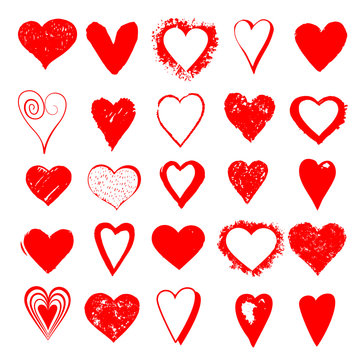 heart vector set for love and hart vector day or banner