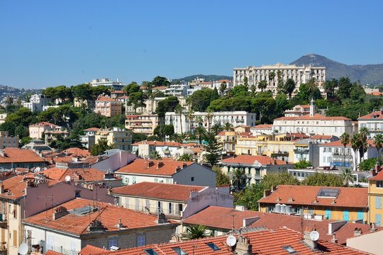 France. Nice. MAMAC. Modern Art Museum. View from the roof to the north