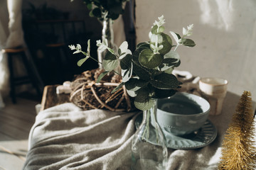 christmas and new year decorations. home idea