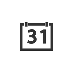 31 calendar days icon flat