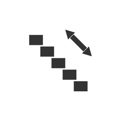 Escalator icon flat